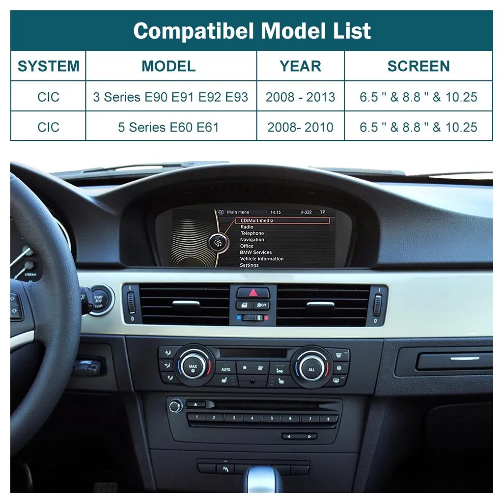 Module CarPlay Sans Fil Android Auto et AirPlay pour BMW CIC 2009-2012