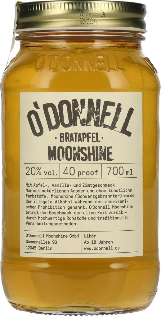 O'Donnell Moonshine Bratapfel 700ml 20% Vol. Produktbild 