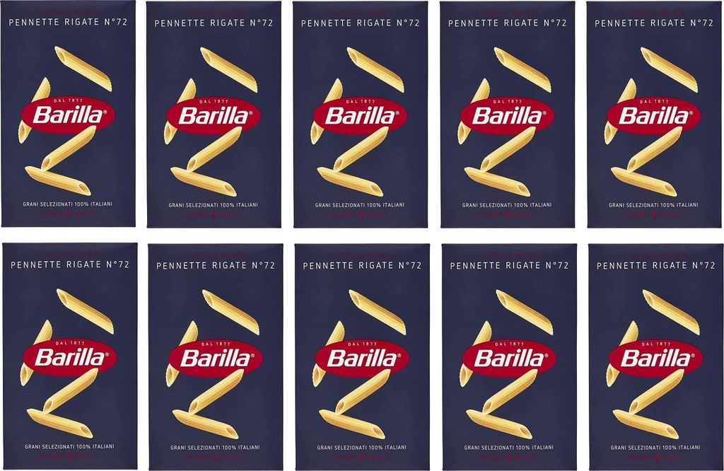 10x Pasta Barilla Pennette rigate Nr. 72 italienisch Nudeln 500 g pack