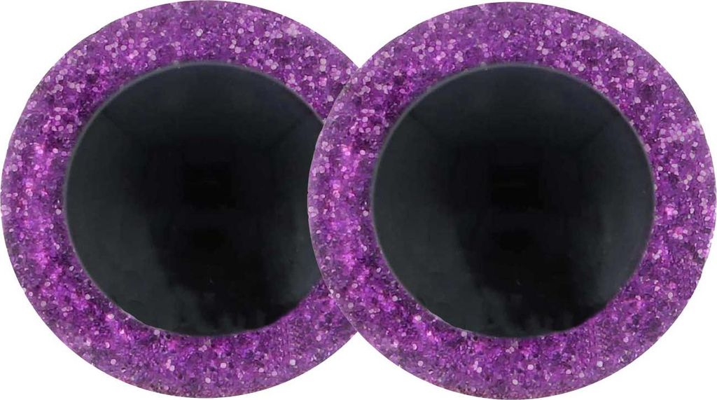 AA Glitzeraugen 1 Paar 12mm hohe Kuppel Sicherheitsaugen Puppenaugen Teddyaugen