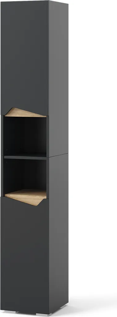 Armadio Colonna Vicco Marelle Antracite 30 x 180 | Mobile Bagno Slim