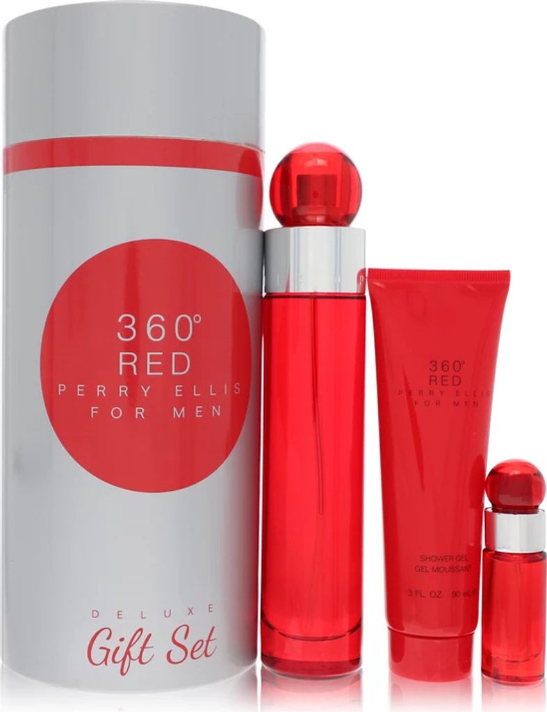 Perry Ellis 360 for Men Giftset 100 ml Eau De Toilette Spray + Mini EDT Spray + 90 ml Shower Gel