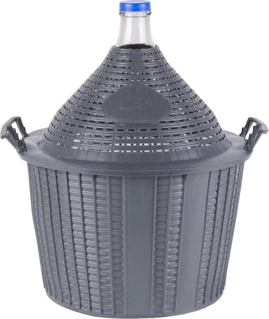 PROREGAL Weinflashe Korb Inco 34 Lit, Glas/Kunststoff, 570x460/355mm