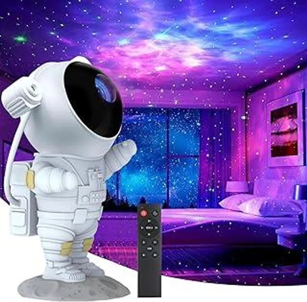 Proiettore Galassia Astronauta Bianco - Luce Notturna e Arredo Camera