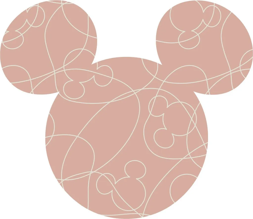 Decorazione Murale Topolino Rosa Disney 125cm Carta Autoadesiva