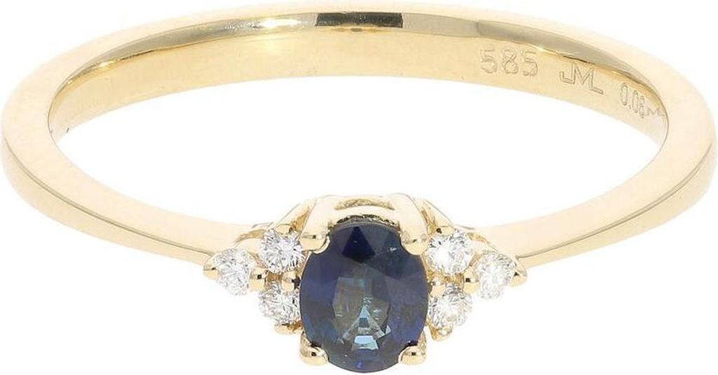 Saphir Ring Gold 585 mit Diamanten JL10-07-3571 JuwelmaLux Produktbild 