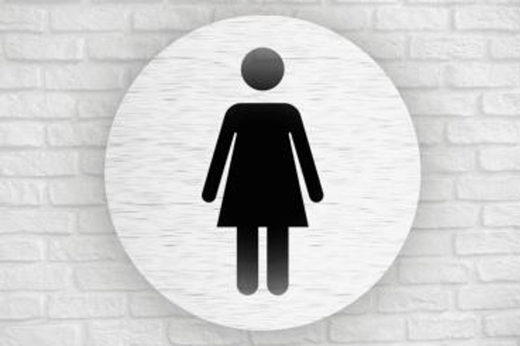 Tür-und Raumschilder, Materialstärke 1mm, WC-Symbol - WC Damen Motiv: WC Damen