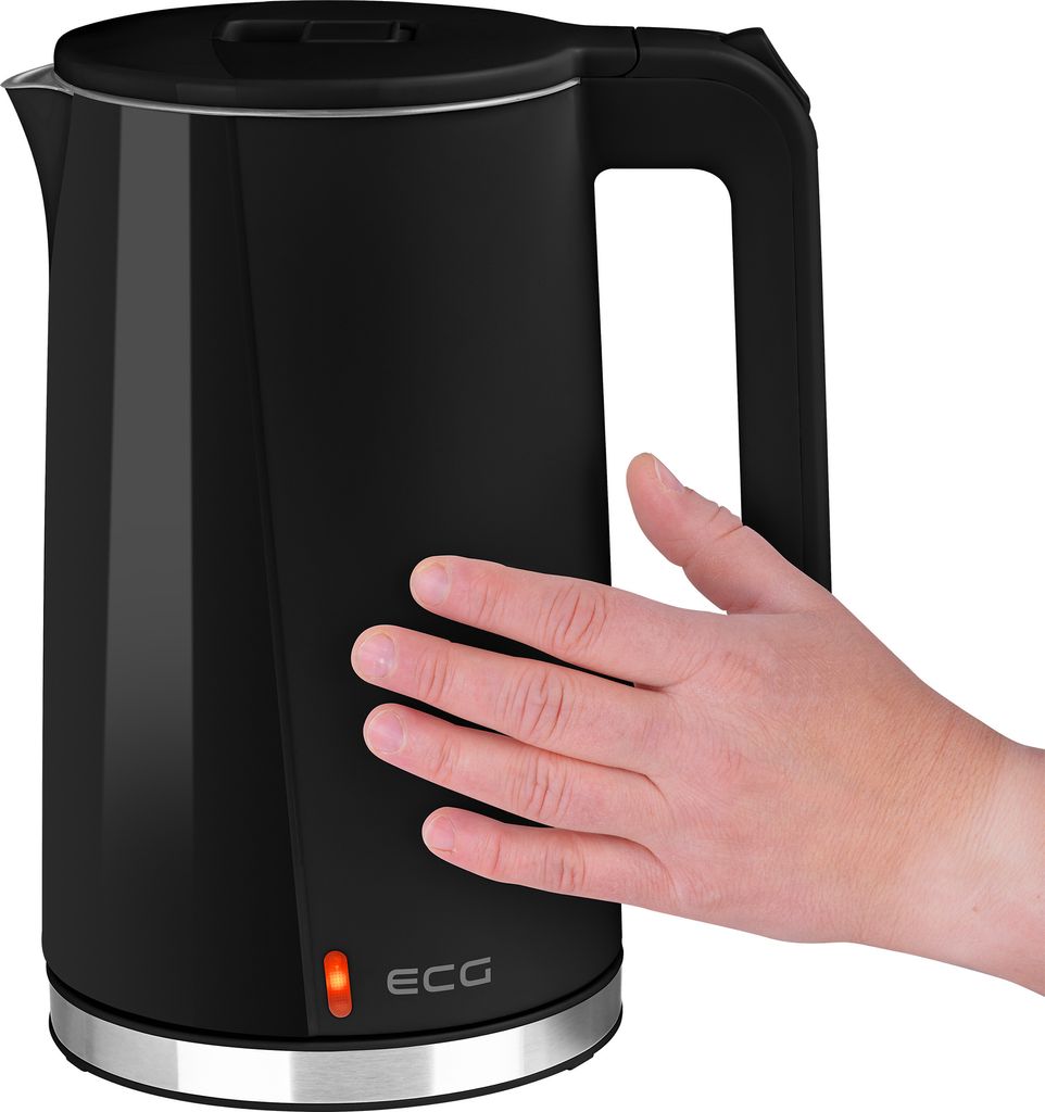 ECG RK 1702 Safe to Touch Black | Wasserkocher | 1,7 L | Cool Touch |
