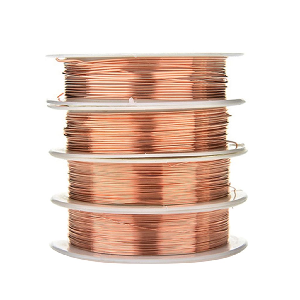 0,3/0,4/0,6/0,8 mm vergoldete Kupferdrahtperlen, Schmuckherstellungszubehör, DIY-Handwerk-Kupferrot,0.6mm