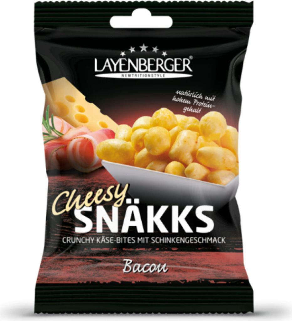 Layenberger Cheesy Snäkks Bacon Käsechips mit Bacongeschmack 35g