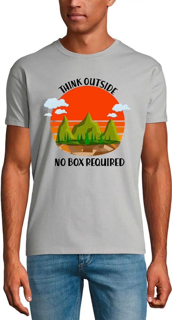 Herren Grafik T-Shirt Querdenken ist nicht erforderlich – Think Outside No Box Required – Öko-Verantwortlich Vintage Jahrgang Kurzarm Lustige ...