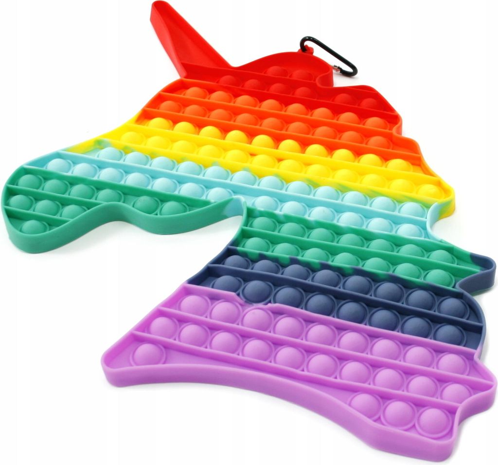 XXL Pop It Einhorn Groß - Push Bubble Fidget Toy Anti-Stress Spielzeug 35cm Bunt