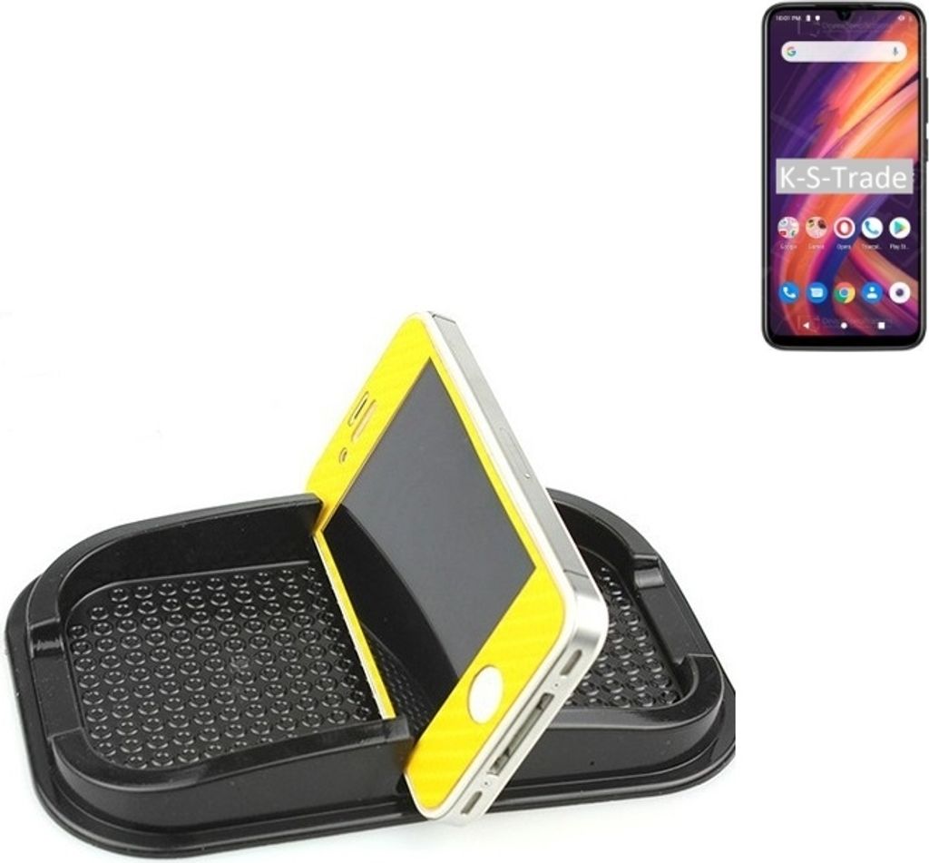 K-S-Trade Auto Anti Rutsch Matte Smartphone-Halter kompatibel mit Lenovo A7 Haft Pad Armaturenbrett Handy-Halterung Silikon