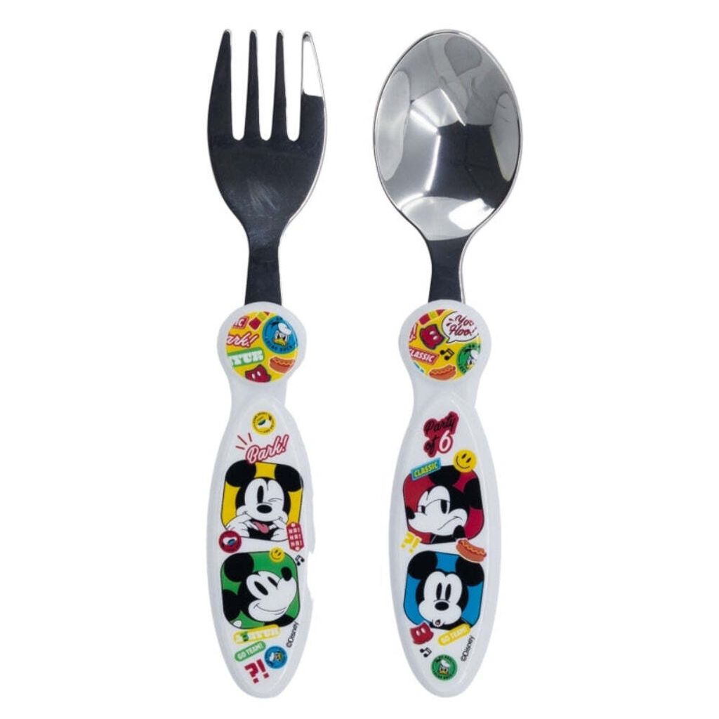 Stor Brotdose 'It's A Mickey Thing' Rechteckig Mit Besteck - BPA-frei, Robust, Für Kinder