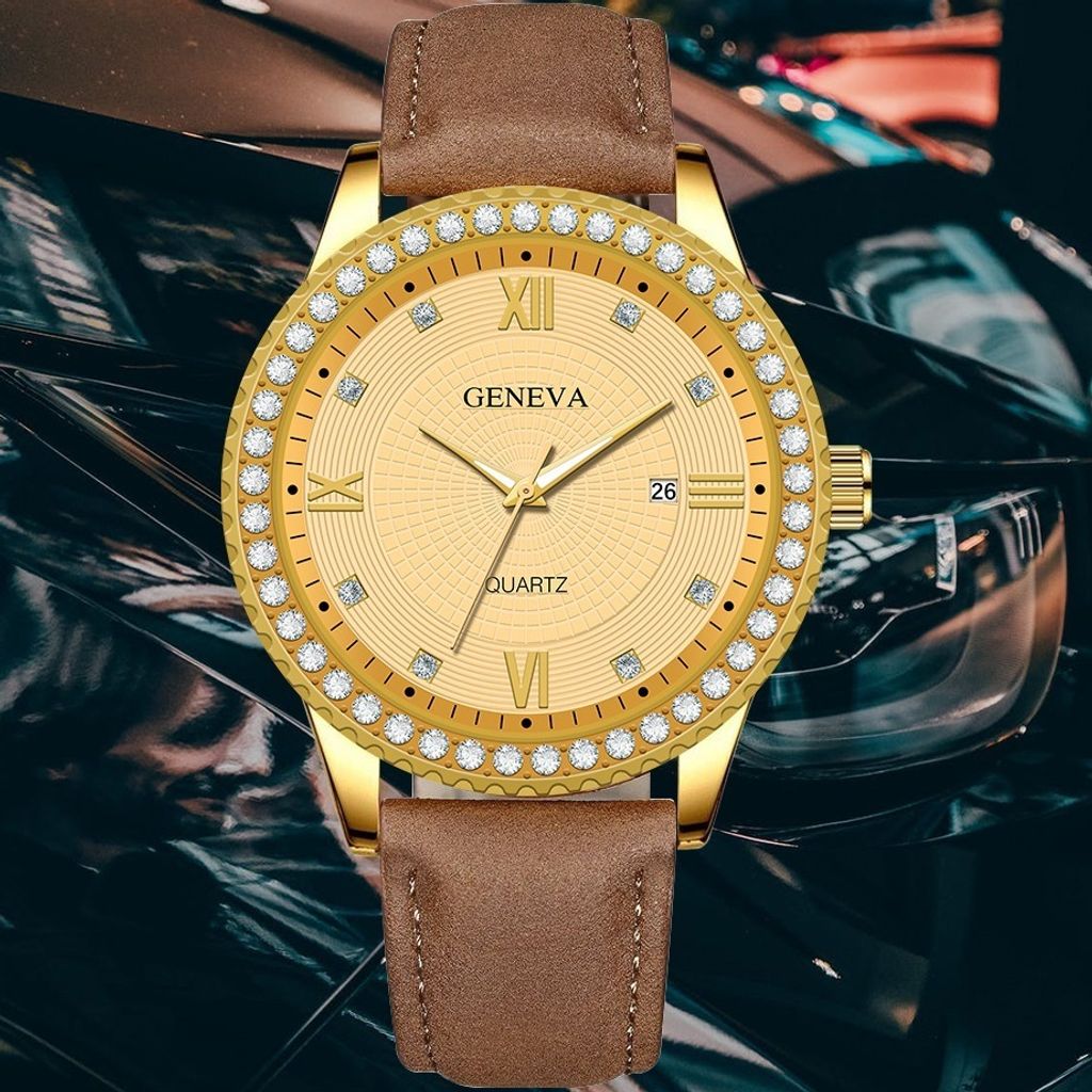 Elegante Damenuhr Pomposity in Braun und Gold - Ideal für jeden Anlass KP11646