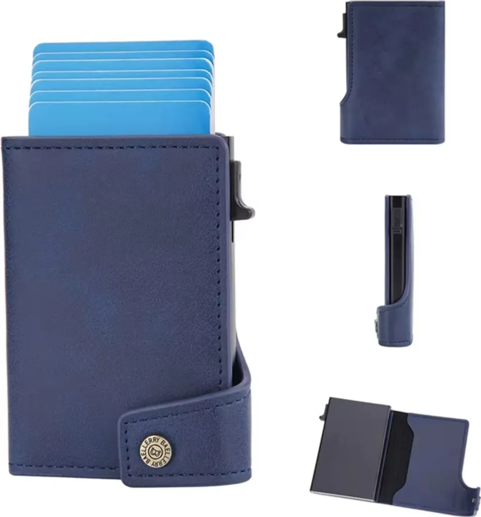 Norman Blu Portafoglio Sottile RFID - Accessorio Uomo Alta Qualità