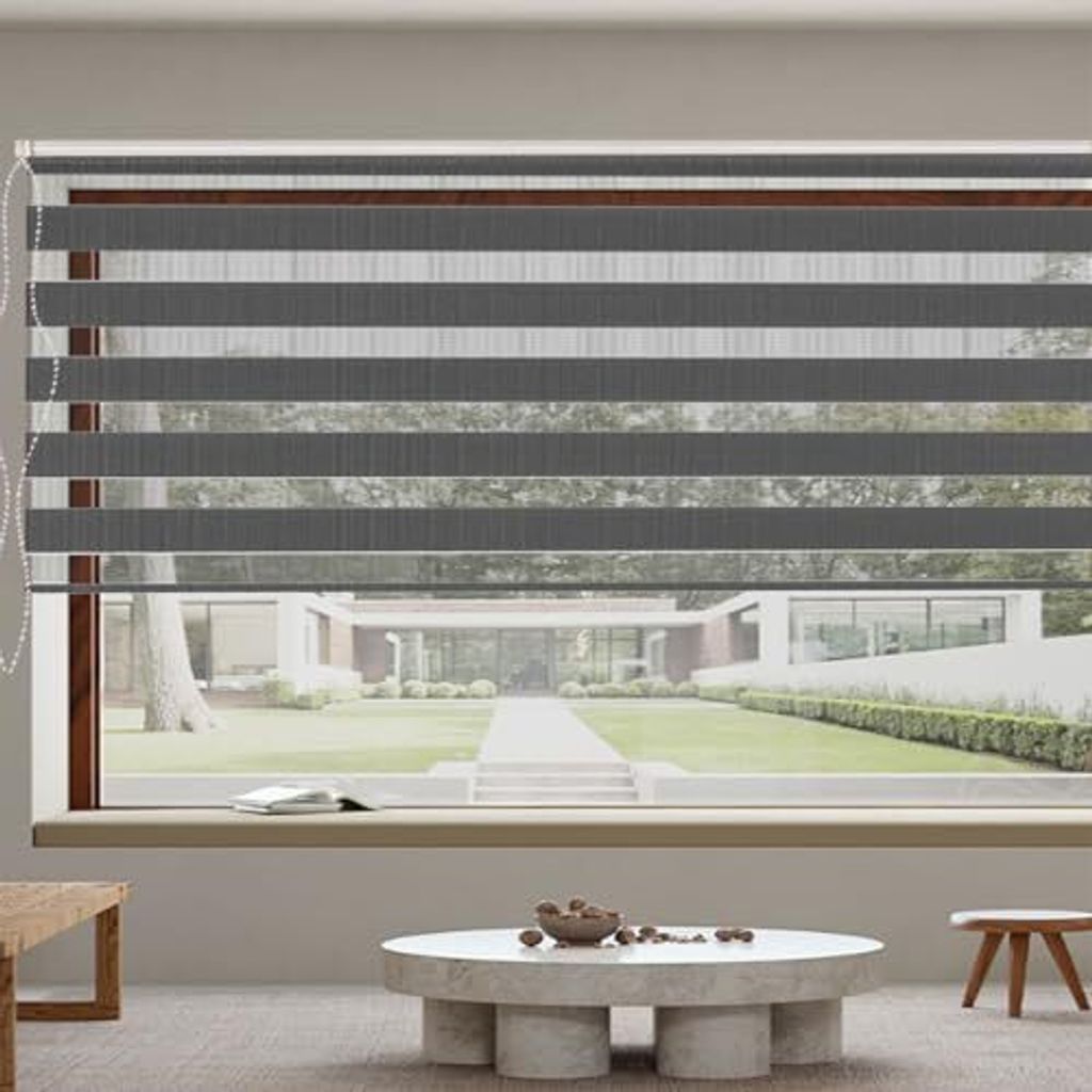 Double Roller Blind Klemmfix Blackout 40 x 300 cm Wärmeschutz Energie sparen tragbare Filmfenster enthält Zubehör im Wohnzimmer Küchenbüro