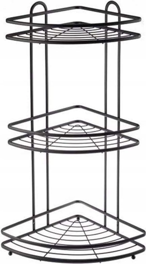 Etagère de douche pour salle de bains d'angle 3P Nives noir Image du produit 