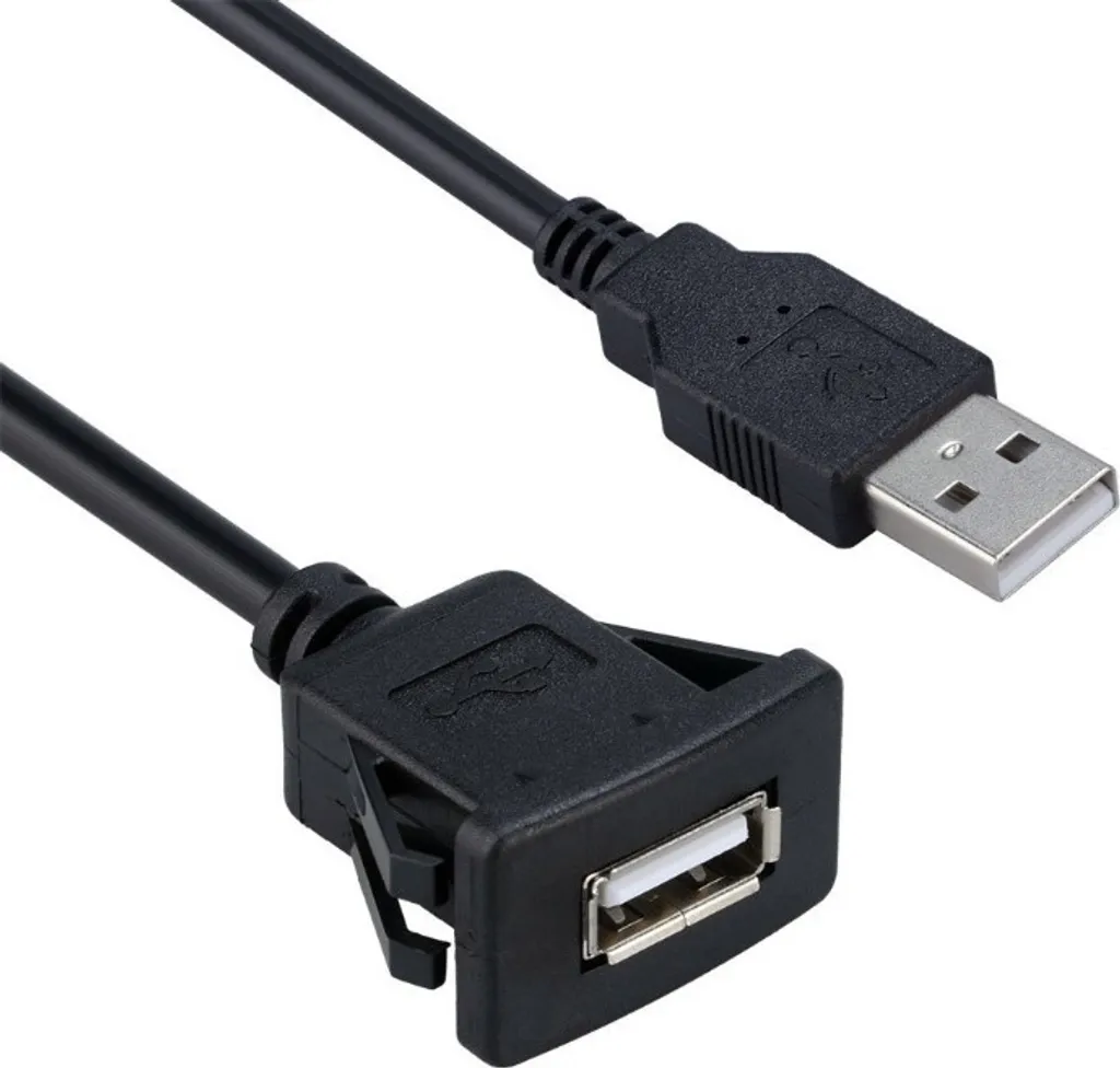 Cavo USB Tipo C 3.0 E USB 3.0 Maschio-Femmina: 1 Metro, Impermeabile, Per Cruscotto Auto, Moto, Barca (Foro 28-30 Mm)