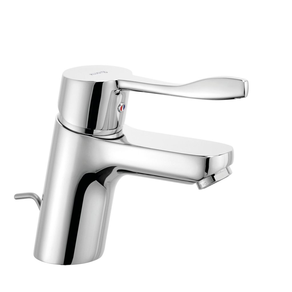 KLUDI PURE&EASY Waschtisch-Einhandmischer, Auslaufhöhe 70mm, Public-Armhebel 120mm, chrom, 372840565