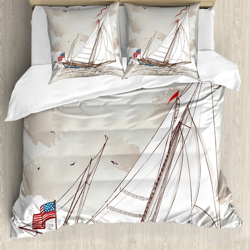Copripiumino Vintage Yacht ABAKUHAUS 200x200 | Stile Nautico Antiacaro