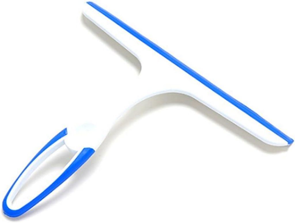 2pcs Shower Squeegee Glass Squeegee für den Haushalt Water Cleaning Squeegee for Bathroom Window (Blue)