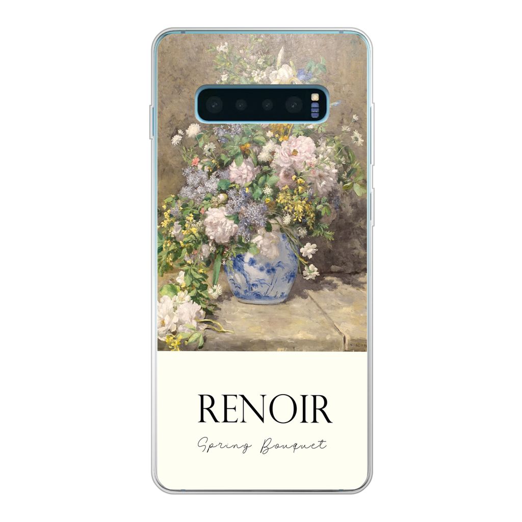 MuchoWow Handyhülle Schutzhülle Hülle für Samsung Galaxy S10 Plus Kunst - Blumen - Alte Meister Silikon Softcase Handy Hülle - Schutzhülle