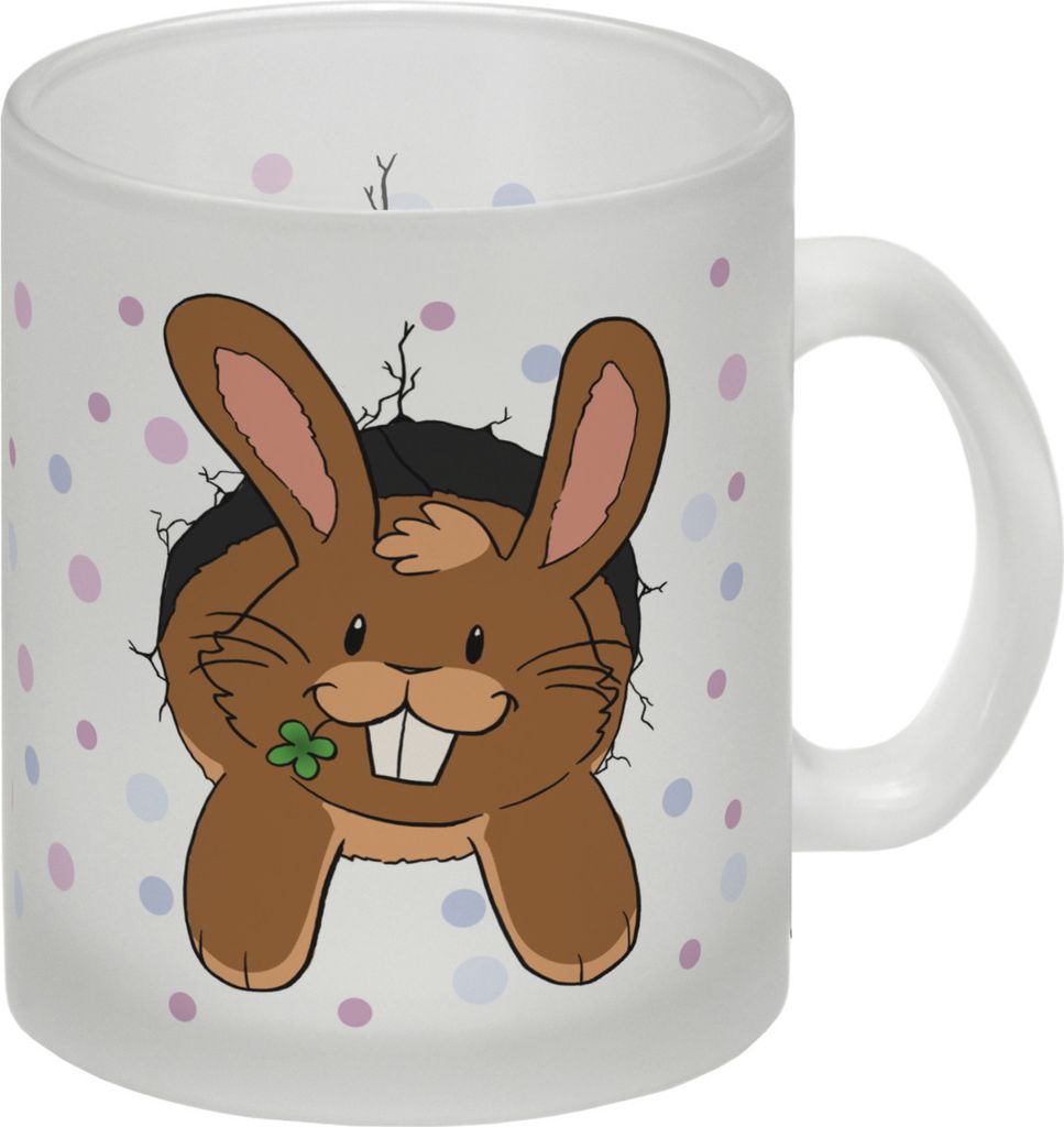 Hasenbau Kaninchen Glas Tasse