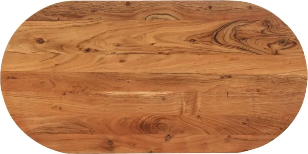 Piano Tavolo 100x50x2,5 Ovale Acacia Massiccia | Prezzo Speciale