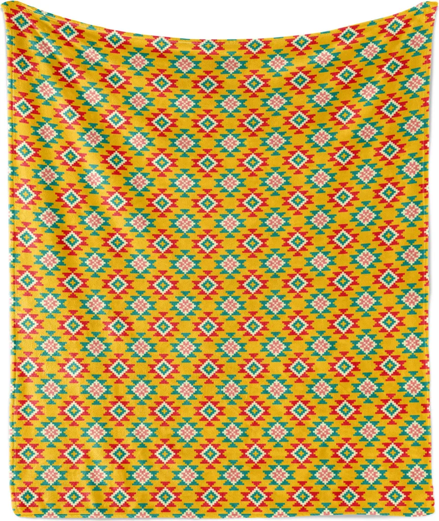 Coperta ABAKUHAUS Pile Flanella 175x230 cm Giallo Terra | Plaid Divano