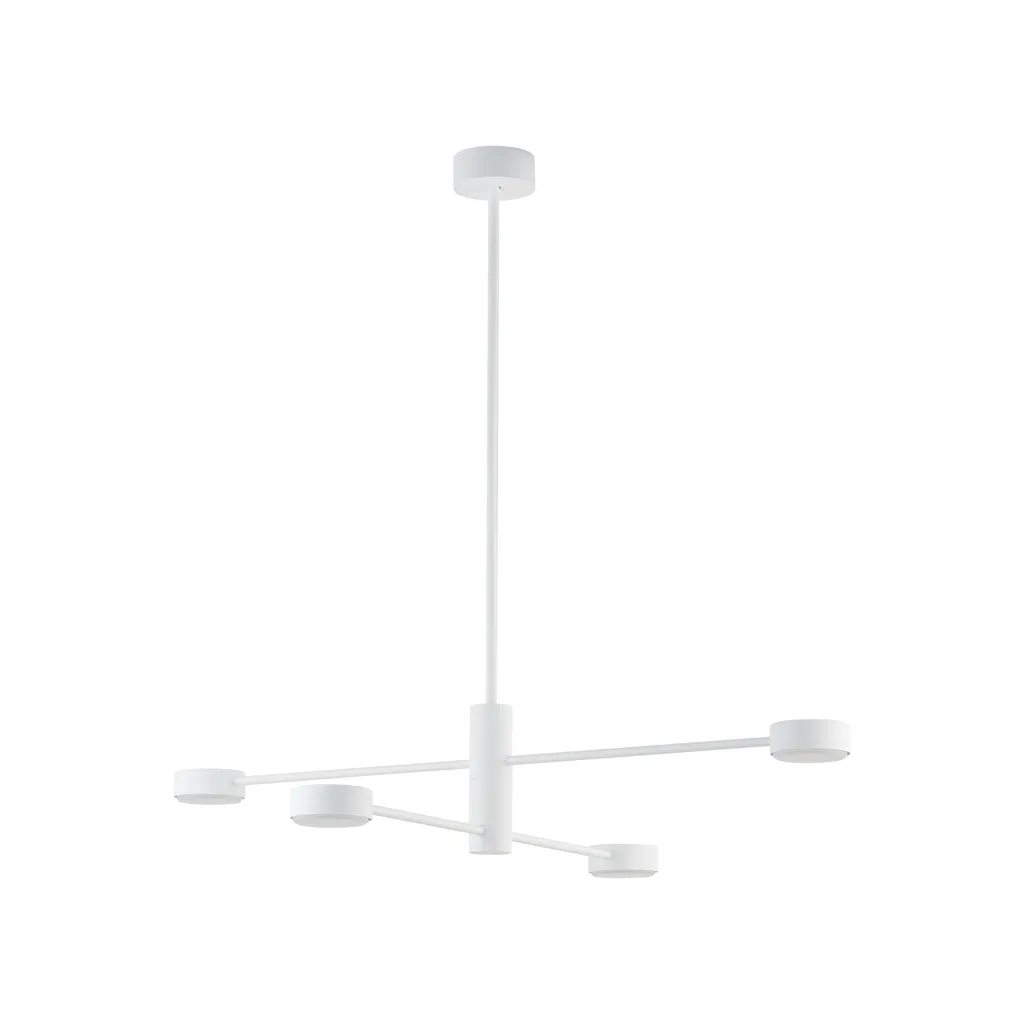 Lustre ORBIT Métal Blanc 4 Lumières GX53 - Grand Format 84.5x84.5 cm