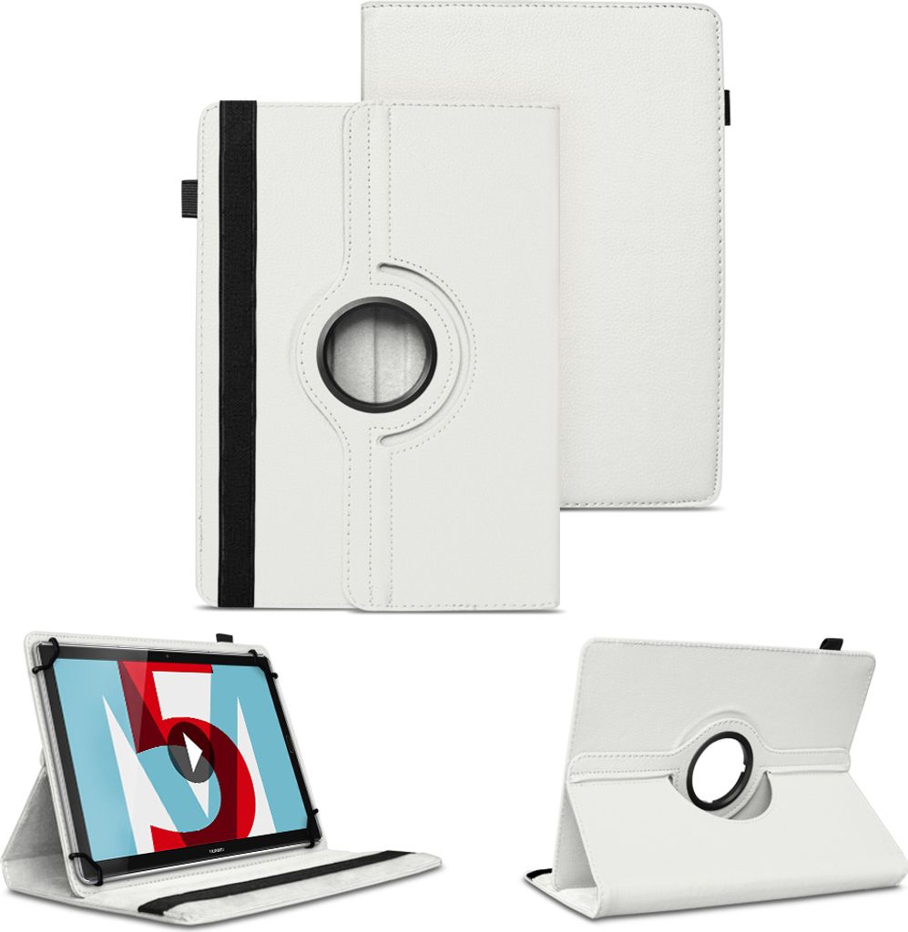 Tablet Tasche für XGODY P60 / P60 Pro Hülle Schutzhülle Cover 360 Drehbar CaseFarben:Weiss