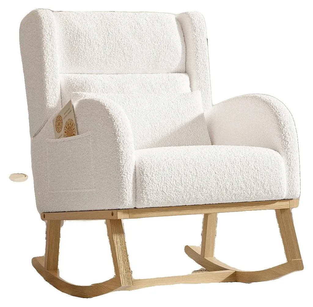 Fauteuil de détente blanc pour coin lecture ou allaitement - Doux et Cosy