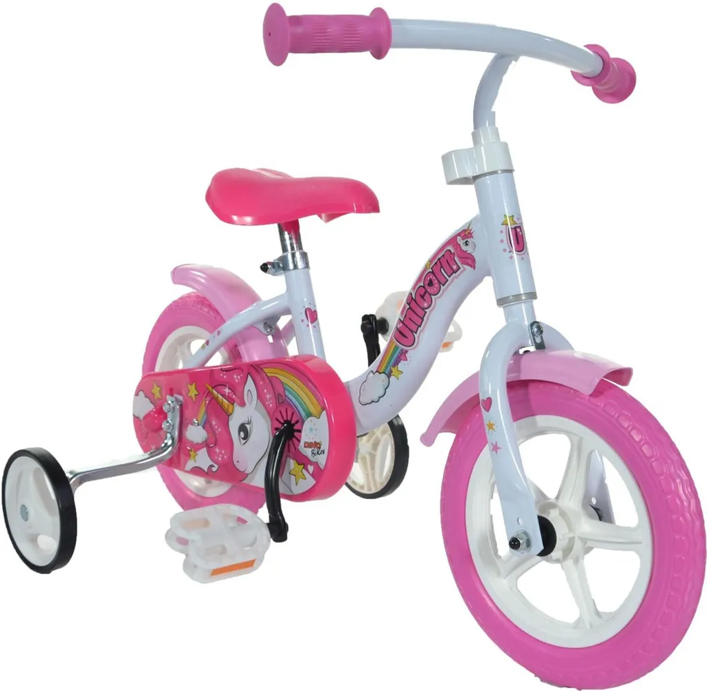 Vélo d'apprentissage 10 pouces Licorne Dino Bikes pour jardin et parc