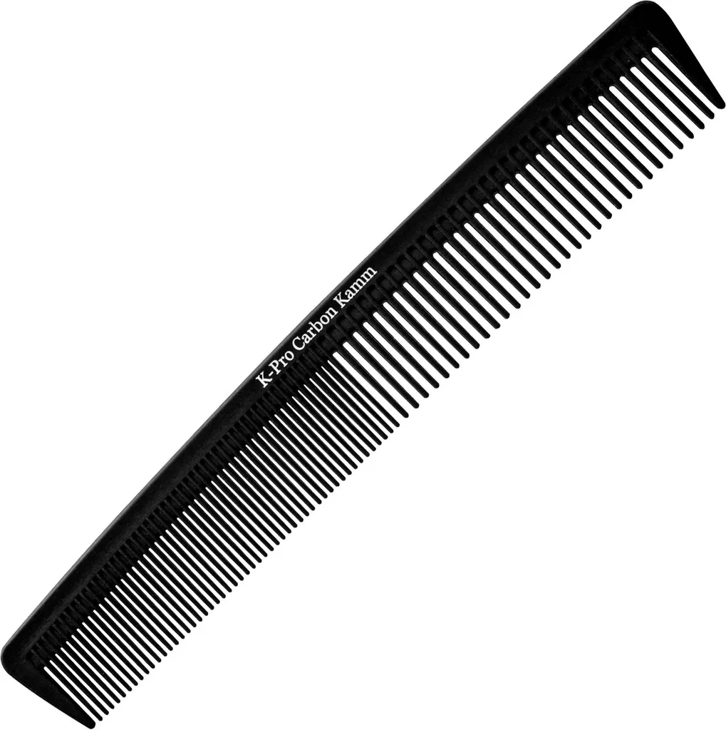 Pettine al carbonio K-Pro - Pettine tagliacapelli per signore e signori Pettine per barba antistatico - 1 pezzo