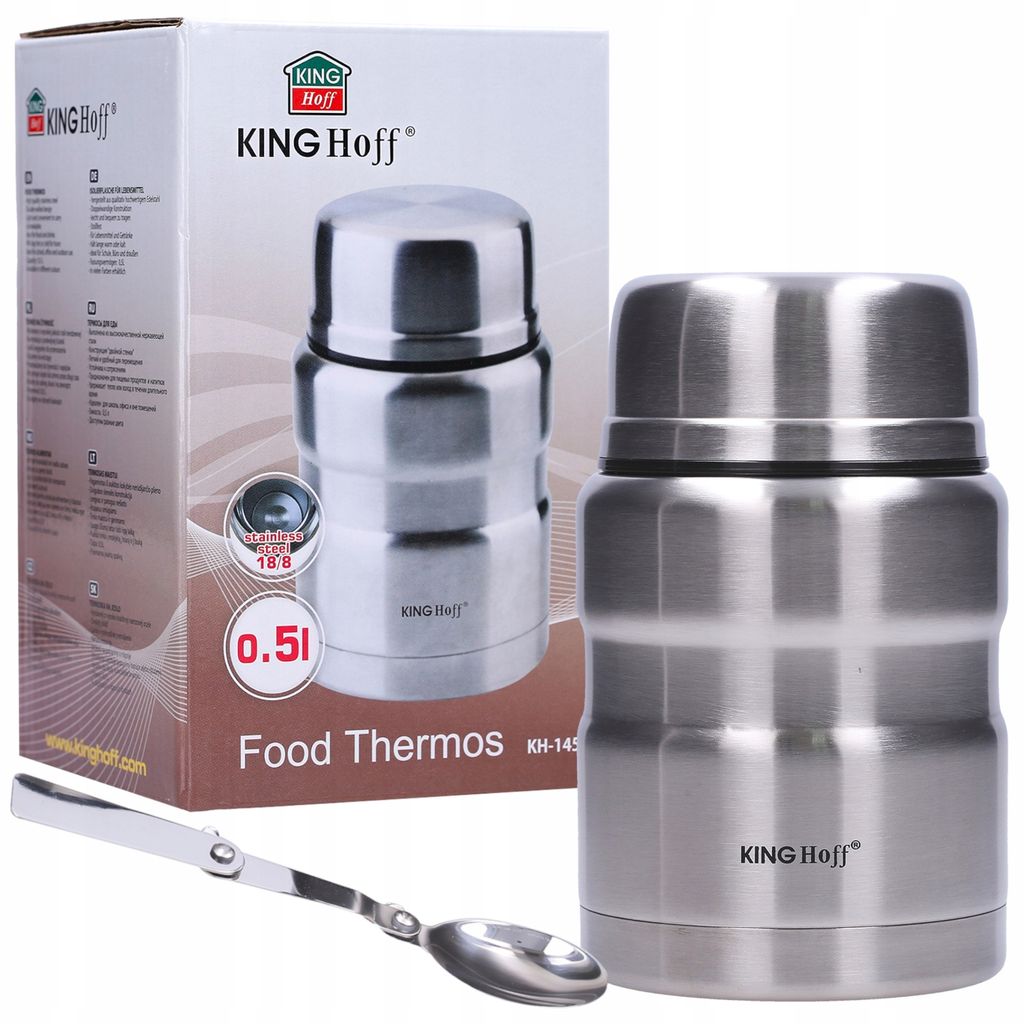Kinghoff Thermos de table en acier inoxydable 0.5l Argent Obrázek produktu 