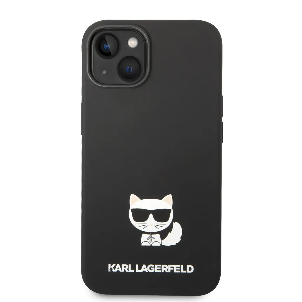 Karl Lagerfeld Cover iPhone 14 Pro Choupette Silicone Nero Luxury - 14