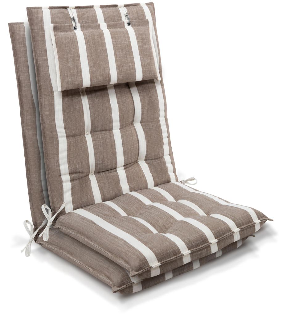 Beautissu 2er Set Sun-HL Hochlehner Auflage 120x50x8cm Produktbild 