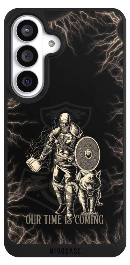 NIVOCASE Handyhülle für Samsung Galaxy S26+ Hülle NIVOpure Case Schwarz Serienmotiv Vikings Wikinger