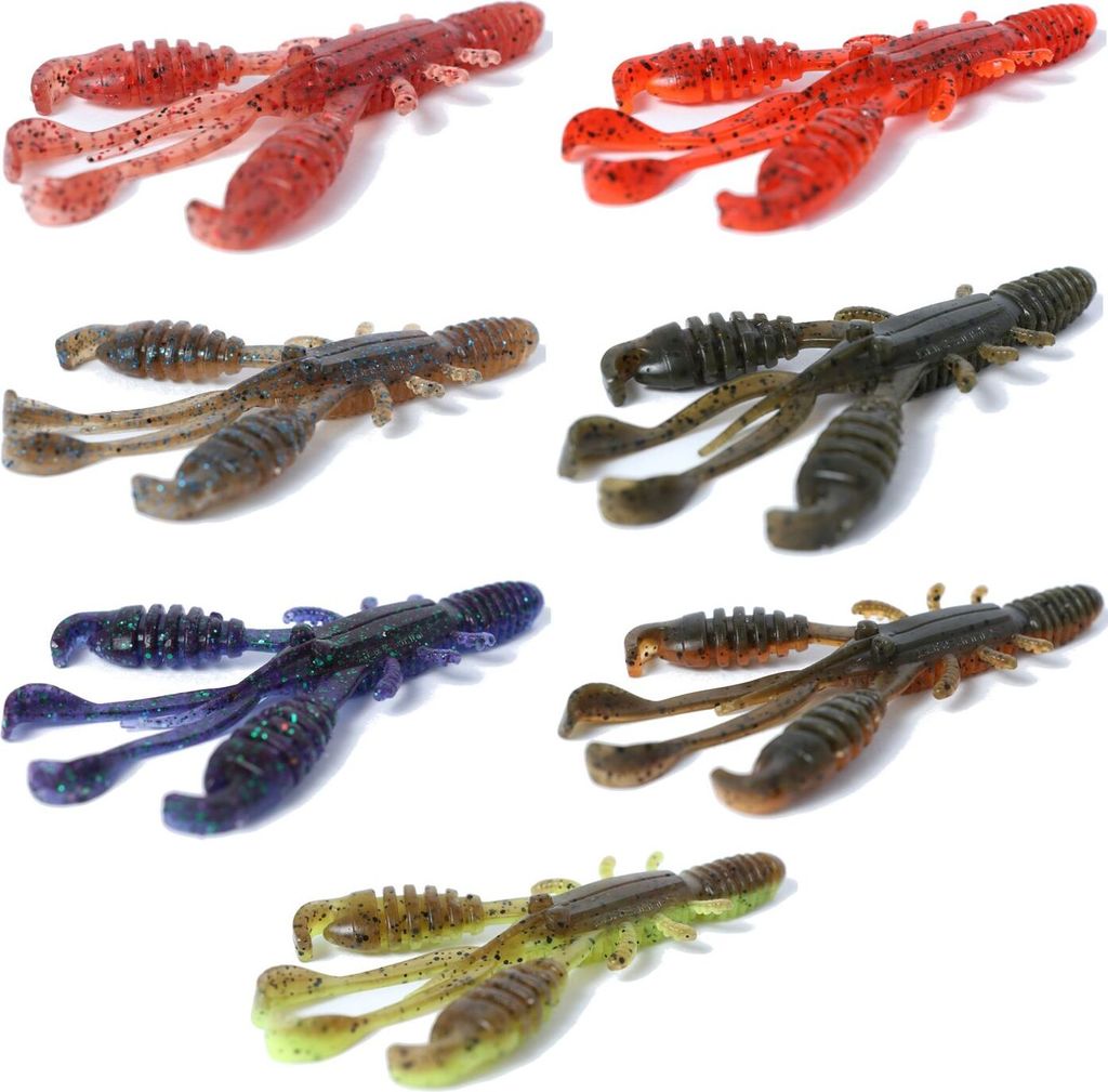 Lurejunks D-CRAW 7.6cm / 3' - 10 Gummikrebse, Farbe:Midnight Blue