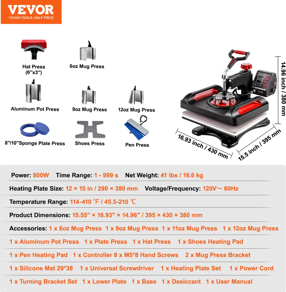 Machine de transfert numérique multifonction pour sublimation 11-en-1 - 7