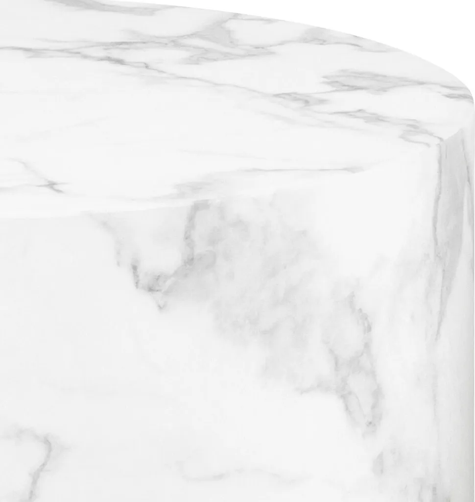 Table basse cubique Dice blanche meuble d'appoint design pour studio