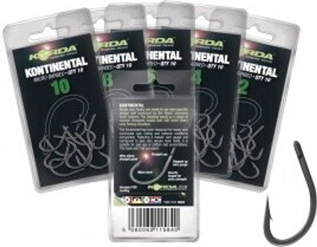 Korda Kontinental Karpfenhaken, Größe:1