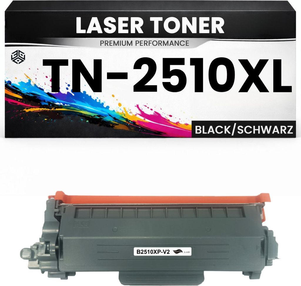 XL Toner TN-2510XL für Brother kompatibel Schwarz TN2510XL wie Original HL-L2400DW/2400DWE/2445DW/2447DW DCP-L2620DW/2627DW(XL)/2627DWE