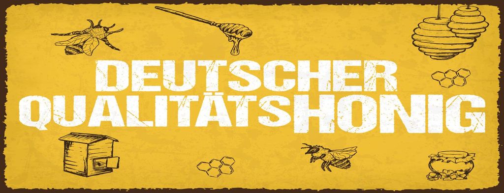 vianmo Blechschild 10x27 cm Deutscher Qualitätshonig Honig Bienen