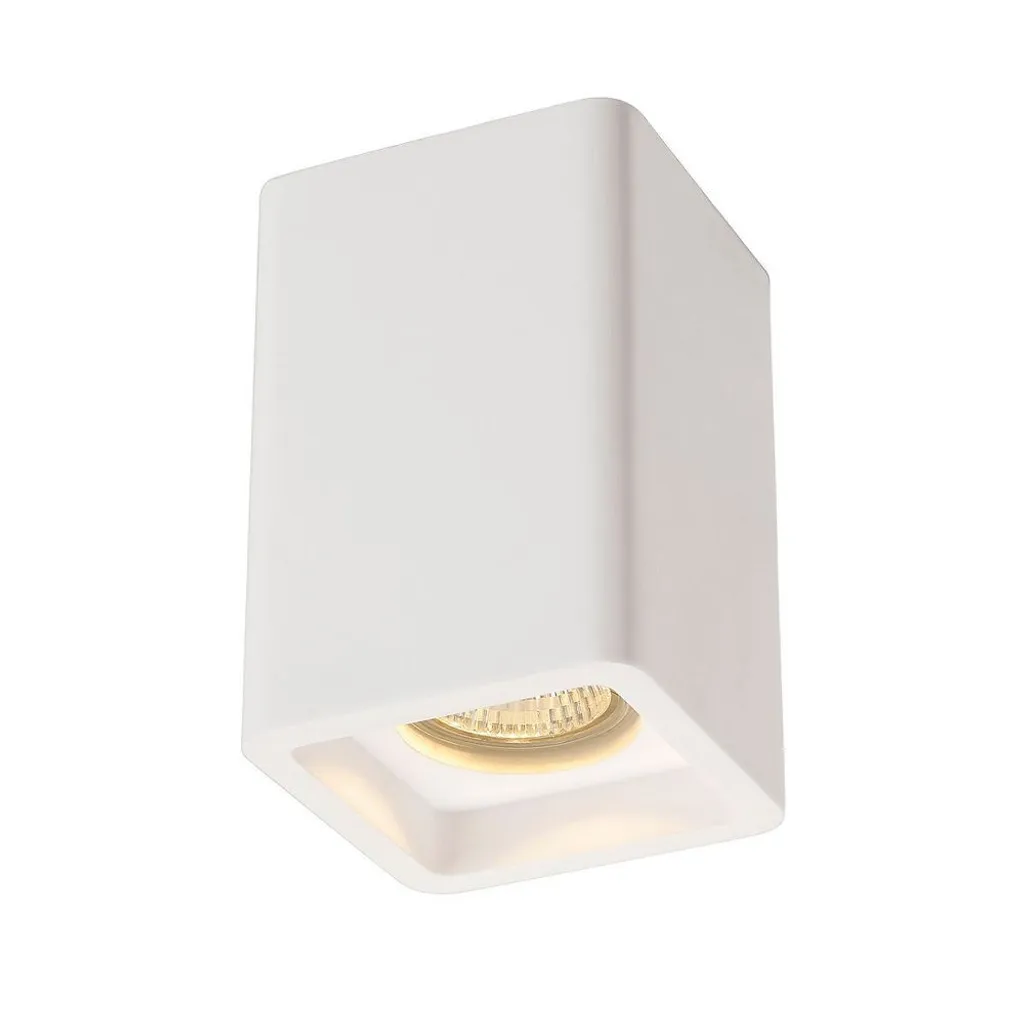 Plafonnier Design en Plâtre Blanc SLV PLASTRA CL-1 Format Carré 35W