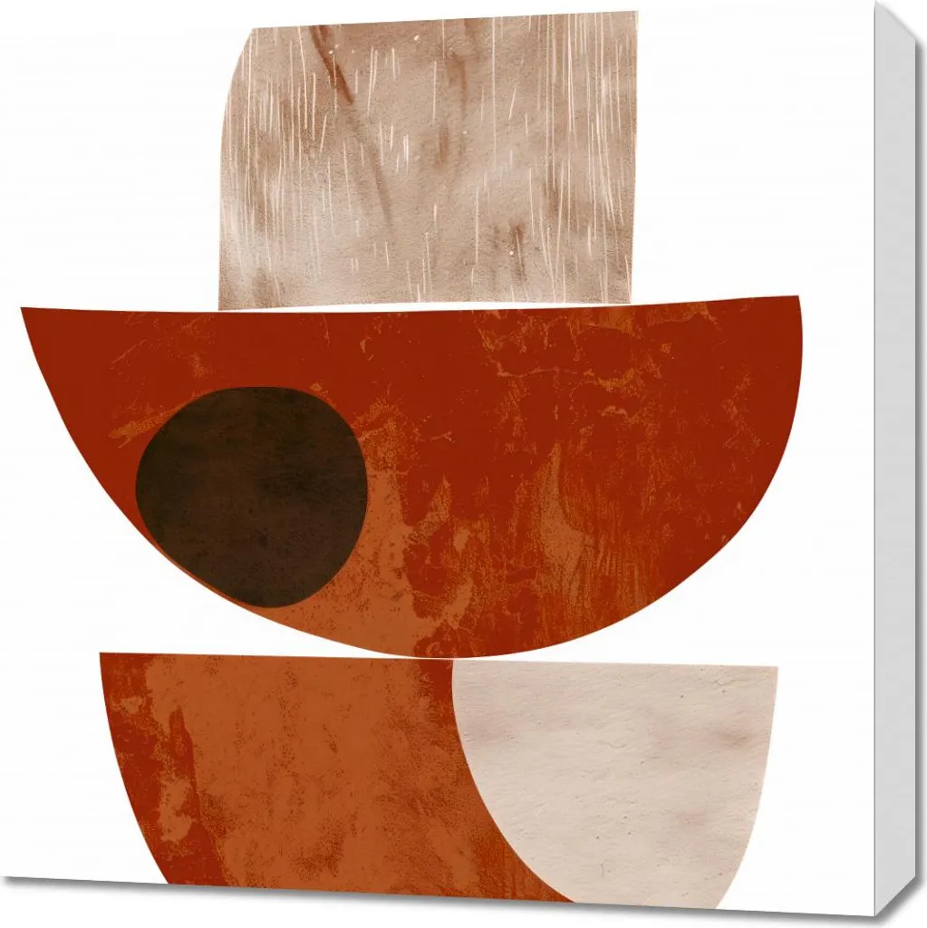 Quadro Astratto 60x60 Strato Terroso - Arredo Parete Effetto 3D