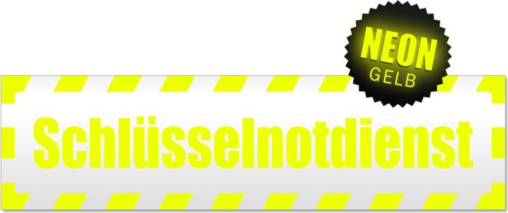 Schlüsselnotdienst gestreift Magnetschild Schild magnetisch