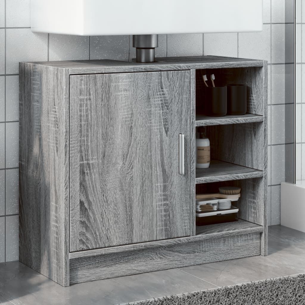 Maison Exclusive - Waschbeckenunterschrank Grau Sonoma 63x29x55 cm Holzwerkstoff