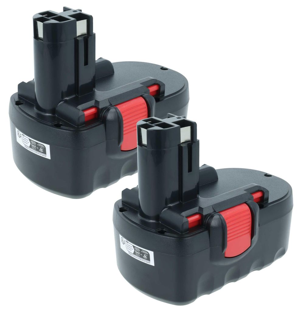 vhbw 2x Akku Ersatz für Bosch BAT189, BAT181, BAT026, BAT025, BAT180, BAT160, 2 610 909 020, 2 607 335 696 für Werkzeug (3000 mAh, NiMH, 18 V)